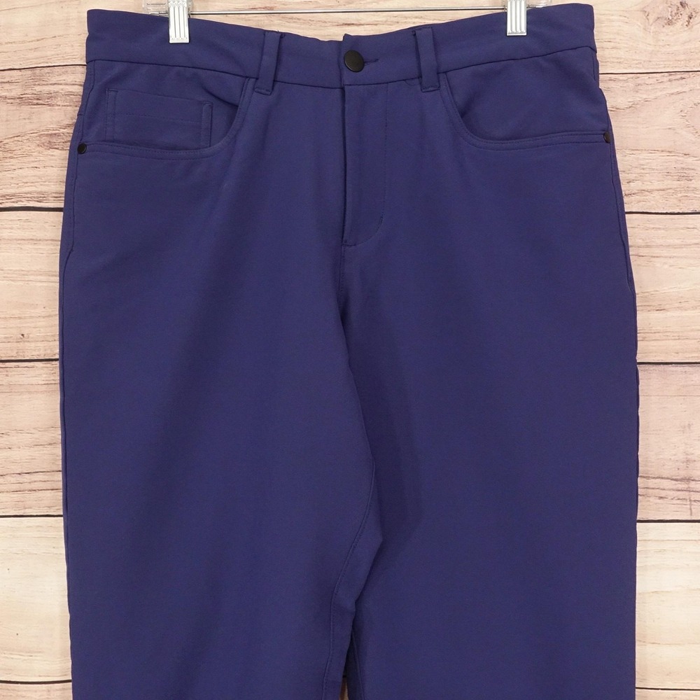 Panama Jack Chino Pants Mens 34x30 Blue Regular Fit Stretch Microfiber Tech Golf - Picture 2 of 11